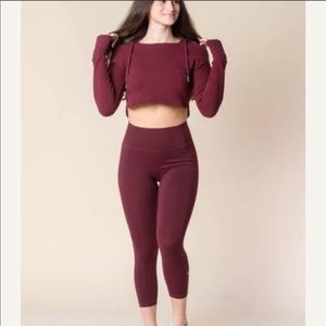 Paragon Verona leggings burgundy maroon